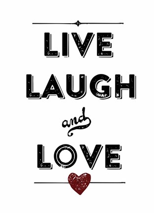 Framed Live Laugh Love Print