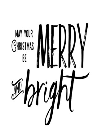Framed Merry Bright Print