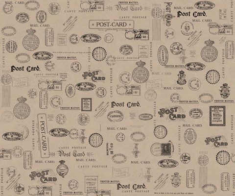 Framed Vintage Postage Cardboard Print