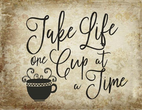 Framed One Cup A Time Print