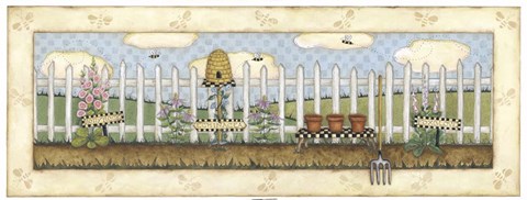 Framed Beehive Fence Print