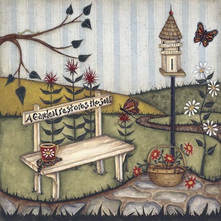 Framed Garden Restores The Soul Print