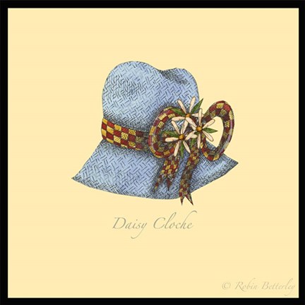 Framed Daisy Cloche Print