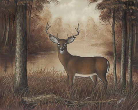 Framed Autumn Buck Print