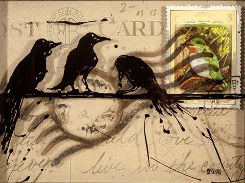 Framed Curious Birds Print