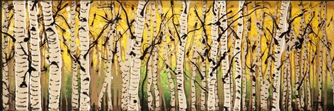 Framed Panor Aspens Fall Begins Print