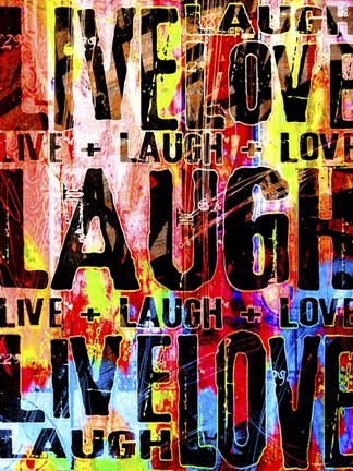 Framed Live Love Laugh Print