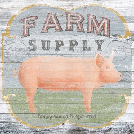 Framed Farm Supply II Print
