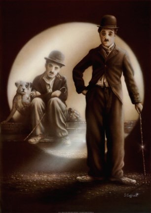 Framed Charlie Chaplin Print
