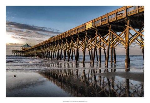 Framed Sun Bath on Folly Beach Print