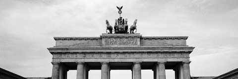 Framed Low angle view of Brandenburg Gate, Pariser Platz, Berlin, Germany Print