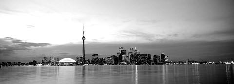 Framed Toronto, Canada (black &amp; White) Print