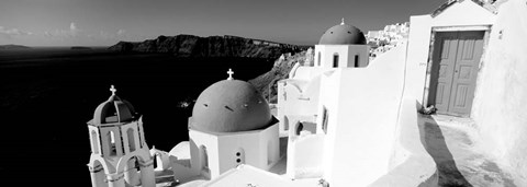 Framed Church in a city, Santorini, Greece Print
