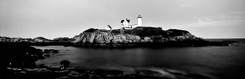 Framed Nubble Lighthouse, Cape Neddick, York, Maine Print