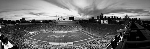 Framed Soldier Field Football, Chicago, Illinois Print