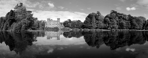 Framed Reflection of a castle in water, Johnstown Castle, County Wexford, Ireland Print