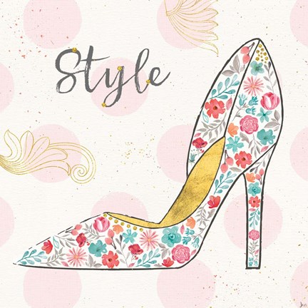 Framed Fashion Blooms II Print