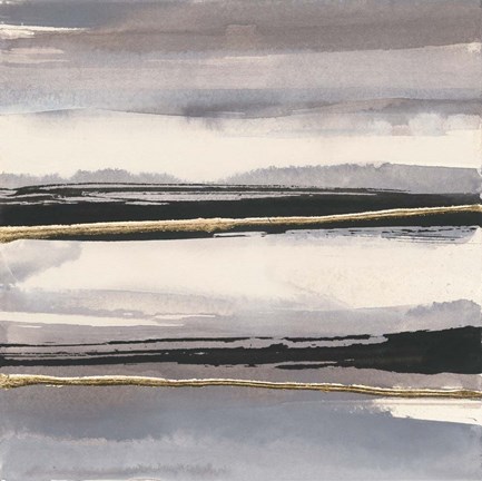 Framed Gilded Grey II Print