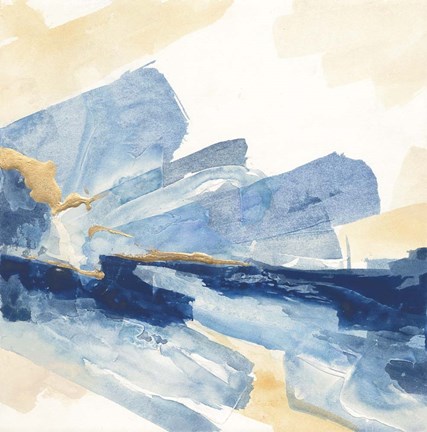 Framed Gilded Indigo II Print