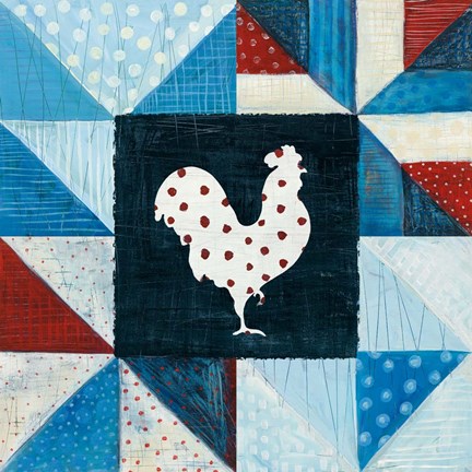 Framed Modern Americana Farm Quilt VII Print