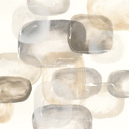 Framed Neutral Stones IV Print