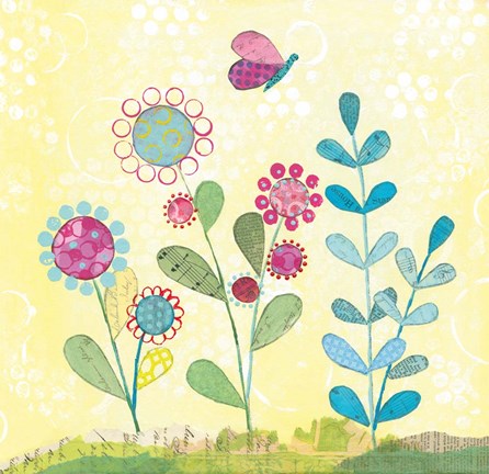 Framed Pattys Garden III Print