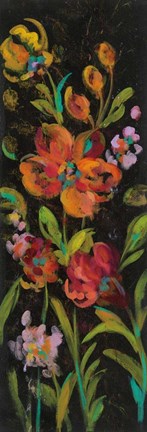 Framed July Garden Trio I Print