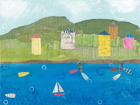 Framed Coastal Harbor II Print