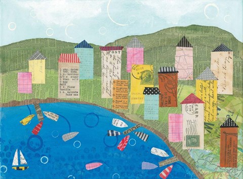 Framed Coastal Harbor III Print