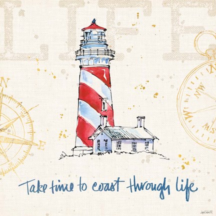 Framed Coastal Life VI Print