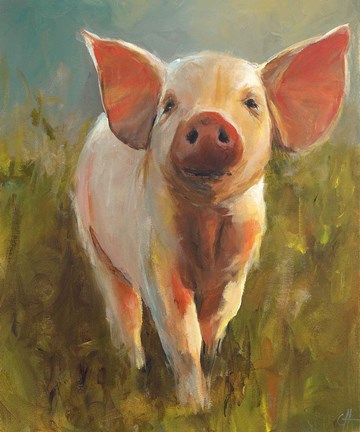 Framed Morning Pig Print