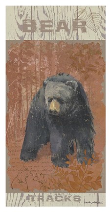 Framed Bear Tracks Panel Print