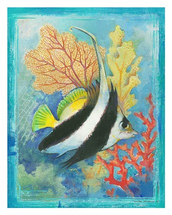 Framed Tropical Fish I Print