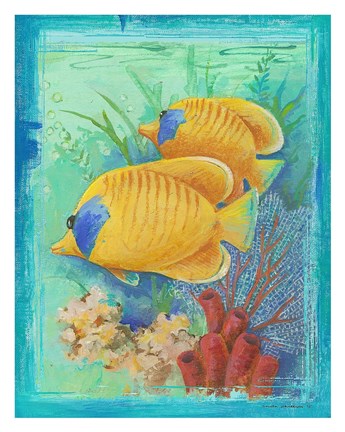 Framed Tropical Fish II (detail) Print