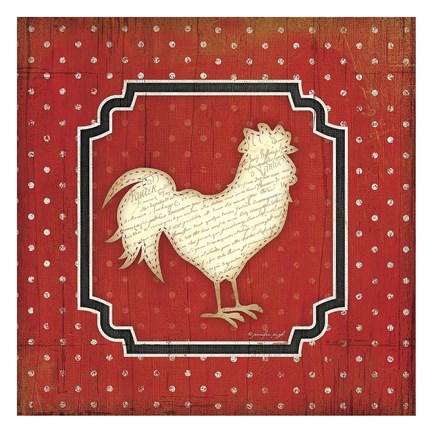 Framed Country Kitchen Rooster I Print