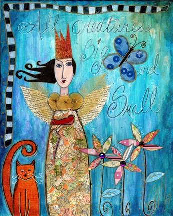 Framed All Creatures Big And Small Print