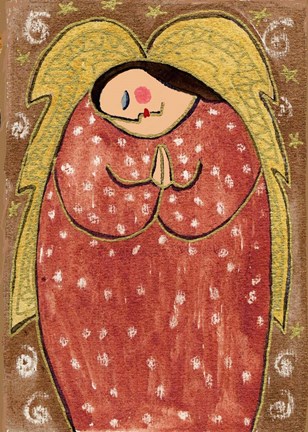 Framed Big Diva Angel Praying Print