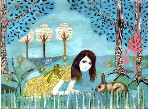 Framed Big Eyed Girl Dreamstate Print