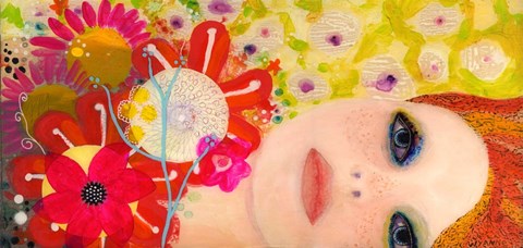 Framed Big Eyed Girl From Within Print