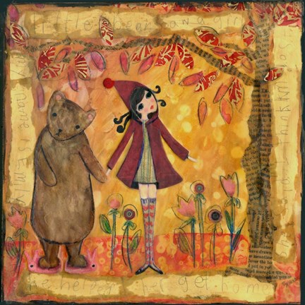 Framed Big Eyed Girl He Helped Her Get Back Home Print