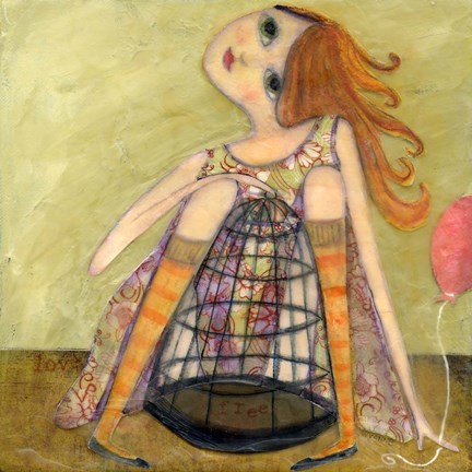 Framed Big Eyed Girl If You Love Something Print