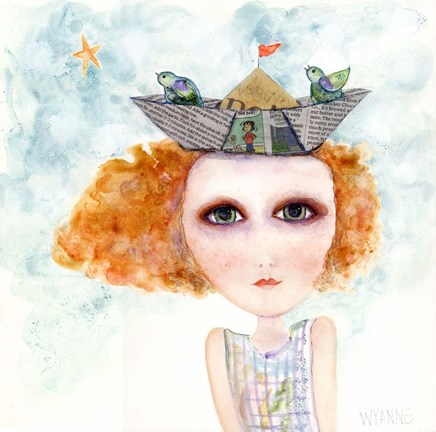 Framed Big Eyed Girl Life Is But A Dream Print