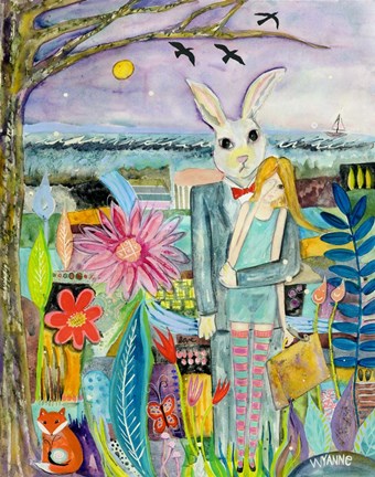 Framed Big Eyed Girl Promised Land Print