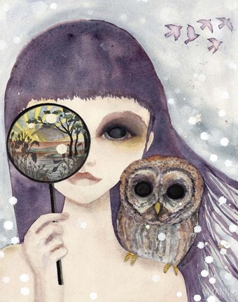 Framed Big Eyed Girl See Print