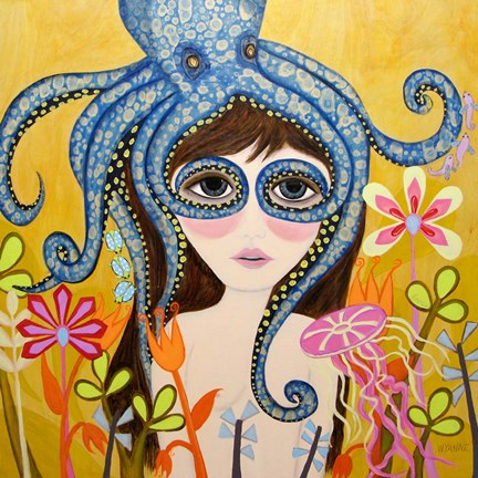 Framed Big Eyed Girl She Can See Clearly Now Print