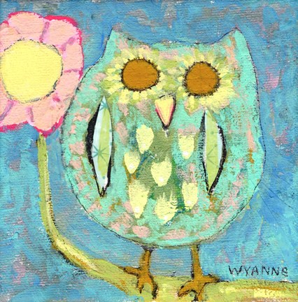 Framed Blinded By The Light Owl Print