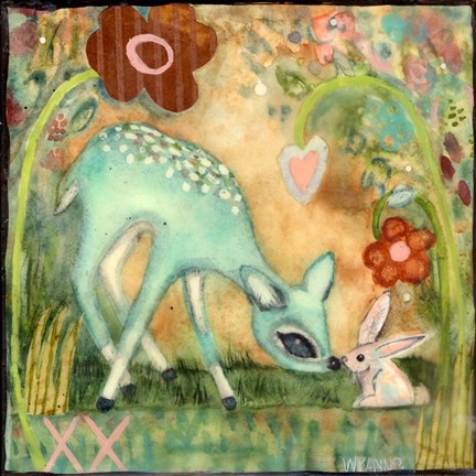 Framed Kiss Kiss Print