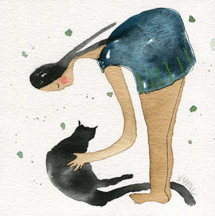 Framed Big Diva Cat Scratch Print