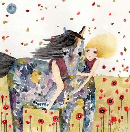 Framed Wind In The Poppy Field Print