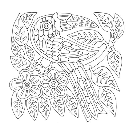 Framed Mola Bird Easy Print